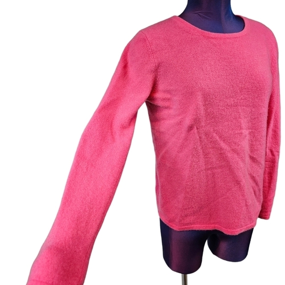 Preswick & Moore Hot Pink 100% Cashmere Round Neck Sweater Size Medium Women's - Picture 4 of 8